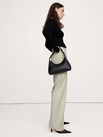 High-Rise Modern Straight Wool Pant