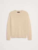 Relaxed Wool-Cotton Crew-Neck Sweater