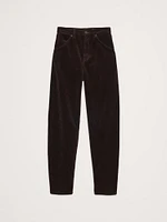 High-Rise Bow Corduroy Pant