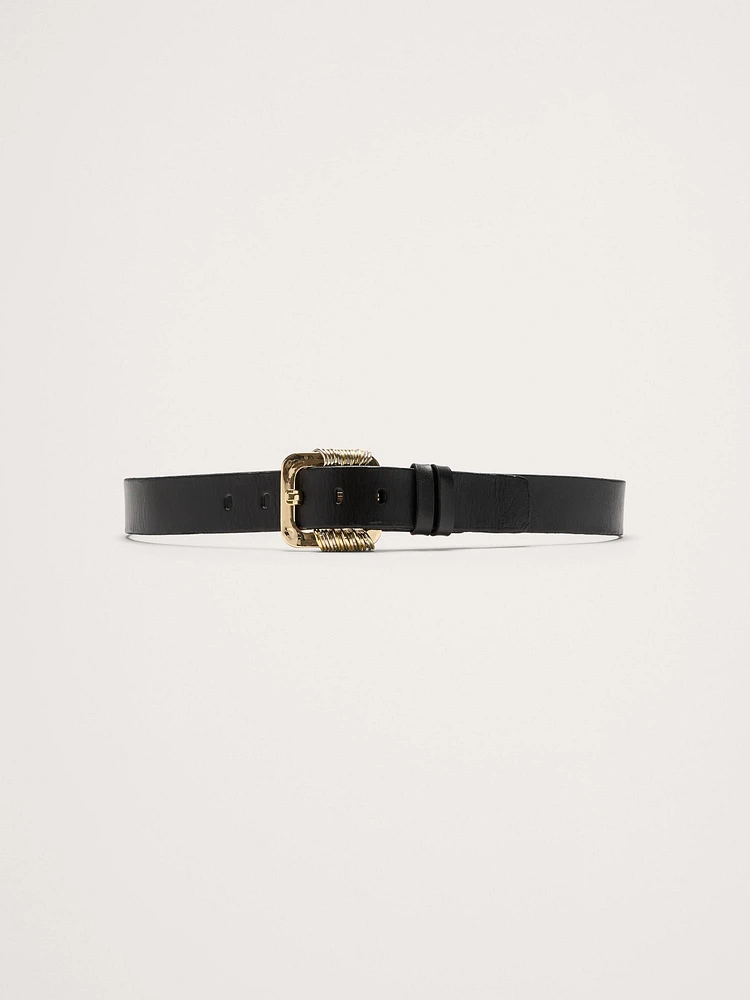 Ring Statement Leather Belt