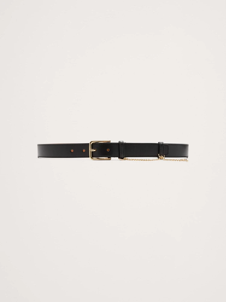 Leather Drop-Chain Belt