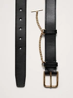 Leather Drop-Chain Belt