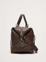 Leather Weekender Duffle Bag