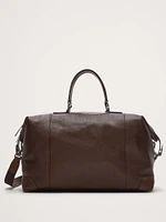 Leather Weekender Duffle Bag