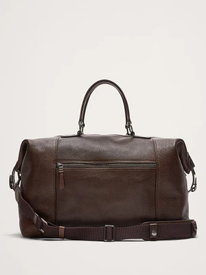 Leather Weekender Duffle Bag