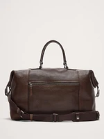 Leather Weekender Duffle Bag