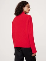 Oversized Midweight Cashmere Turtleneck Sweater