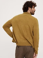 Brushed Cashmere Polo Cardigan