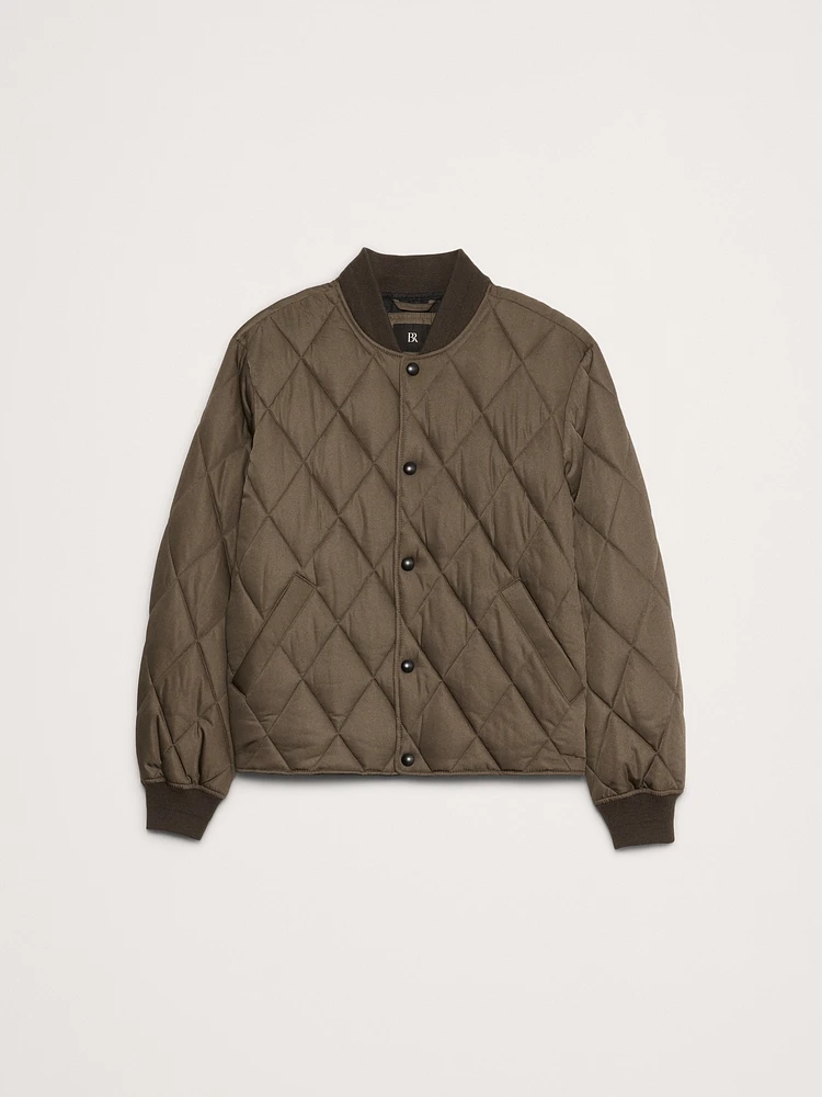 Quilted Bomber Jacket