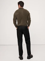 Wool-Blend Pleated Chino