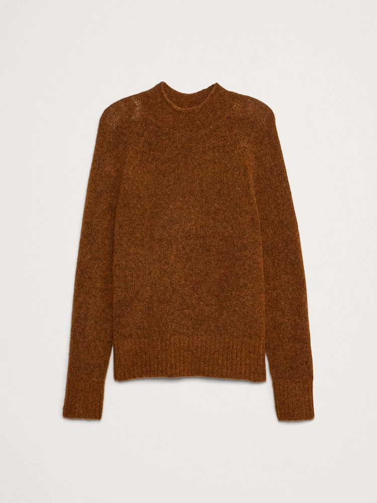 Alpaca-Wool Blend Crew-Neck Sweater