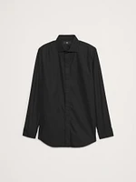 Slim-Fit Poplin Tuxedo Shirt with Cutaway Collar