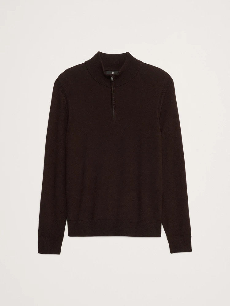 Italian Merino Half-Zip Sweater