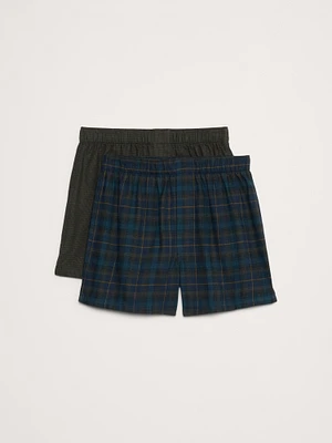 Flannel Boxers 2-Pack