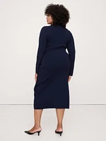 Polo Wrap Sweater Dress