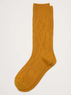 Cable-Knit Sock with Cashmere