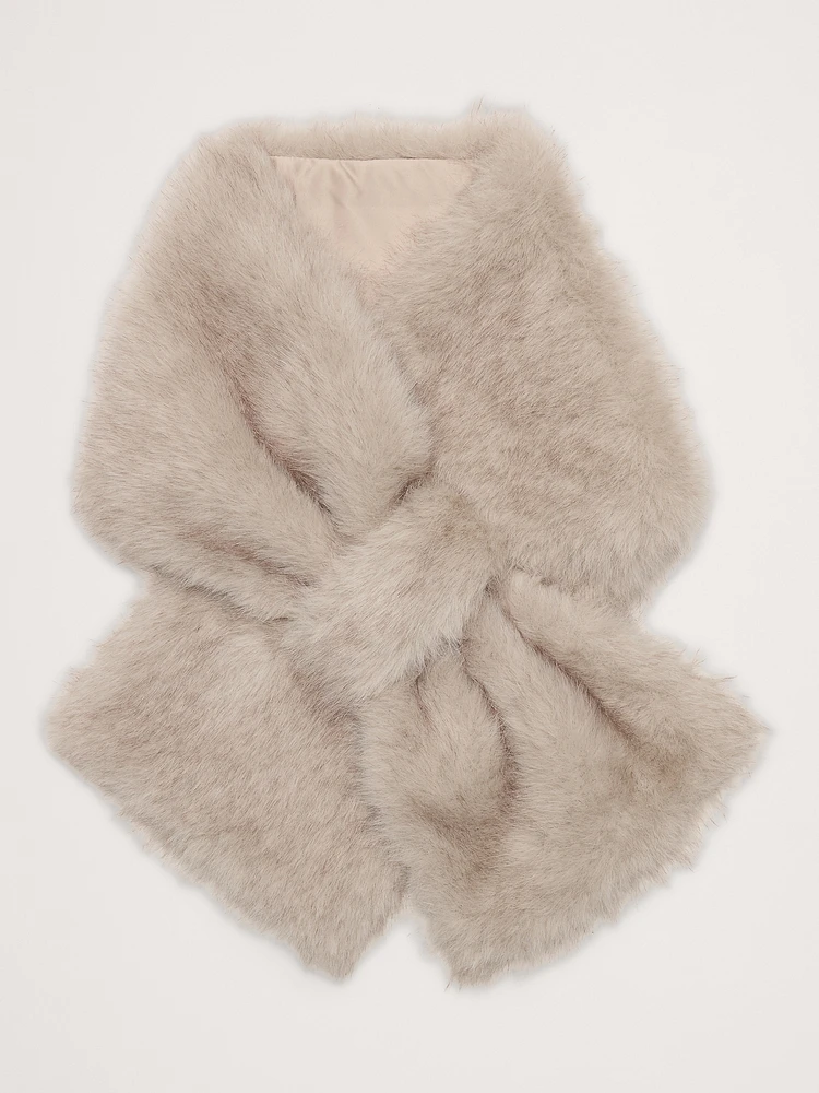 Faux Fur Pull-Through Scarf