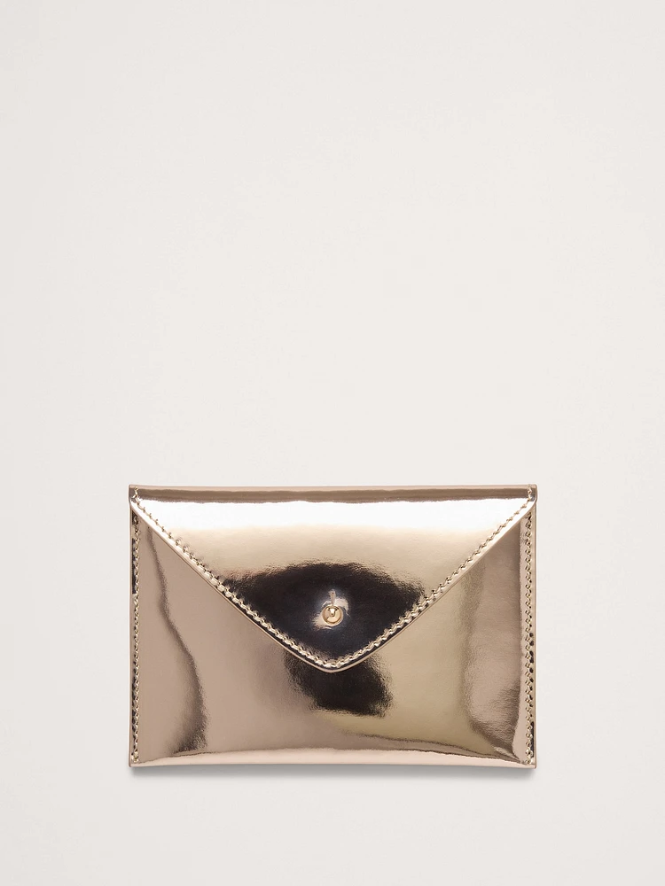 Leather Mini Envelope Pouch