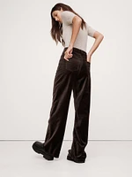 The Icon Classic Wide-Leg Velvet Pant