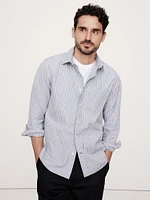 Standard-Fit Washed Cotton Poplin Shirt