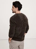 Relaxed Brushed Cashmere Crew-Neck Sweater