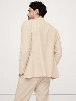 Herringbone Cotton-Linen Suit Jacket