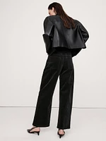 Ultra High-Rise Wide-Leg Crop Corduroy Pant