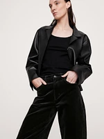 Ultra High-Rise Wide-Leg Crop Corduroy Pant