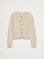 Merino Cropped Cardigan Sweater