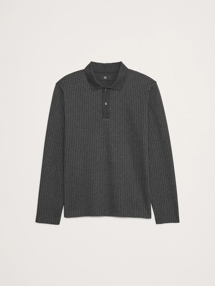 Pinstripe Jacquard Polo