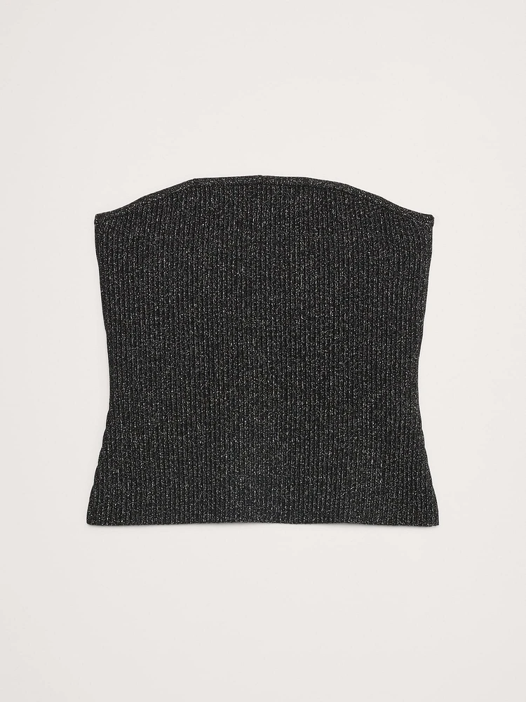 Sculpted Ribbed Strapless Top