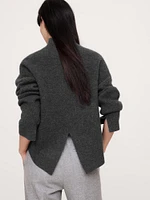 Double-Faced Cashmere Sweater with Vented Back