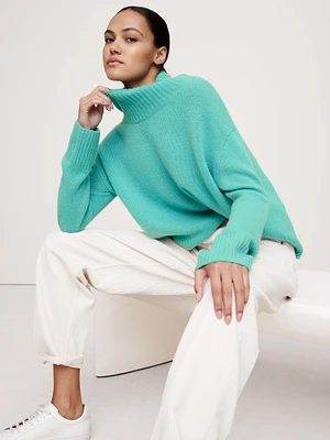 Oversized Cashmere Turtleneck Sweater