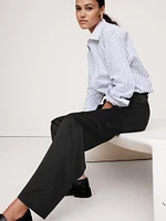 High-Rise Straight Italian Crepe Cargo Pant