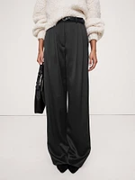 Soho High-Rise Wide-Leg Italian Pant