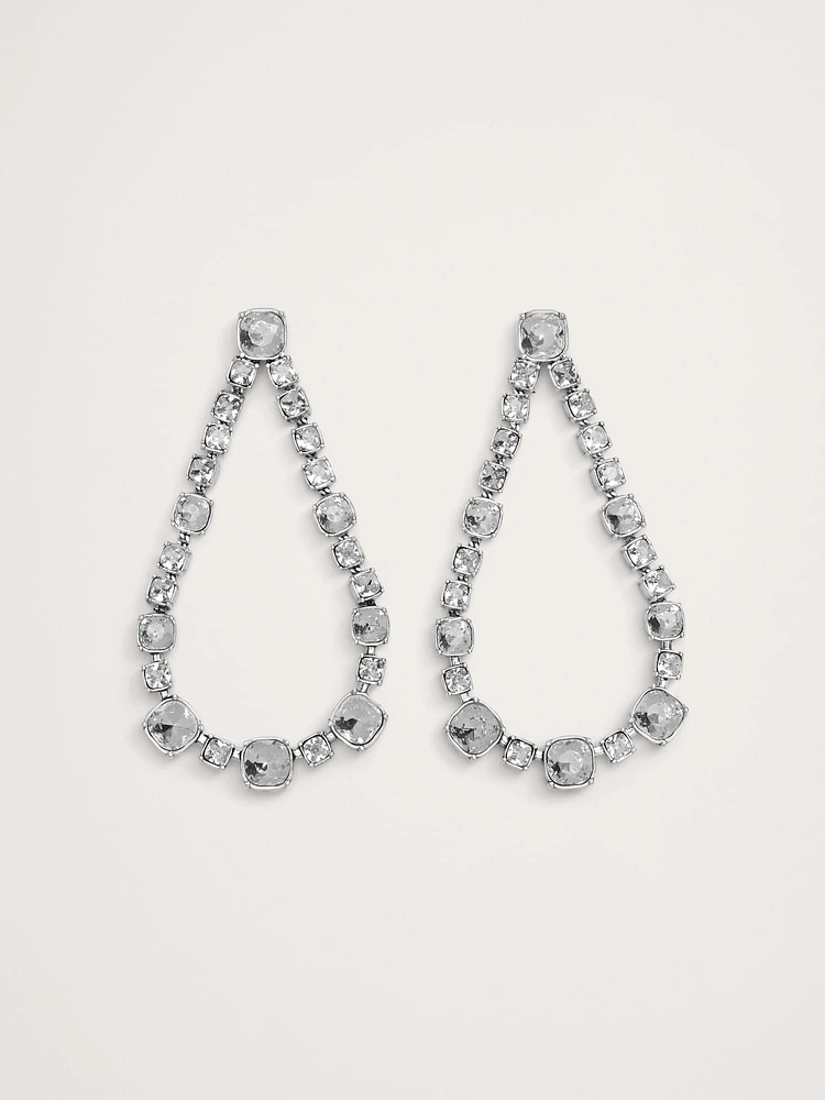 Maxima Rhinestone Teardrop Earrings by Aureus + Argent