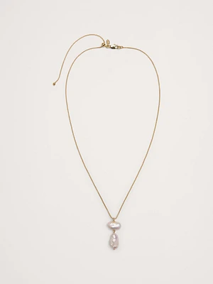 Telaio Baroque Pearl Double Pendant Necklace by Aureus + Argent