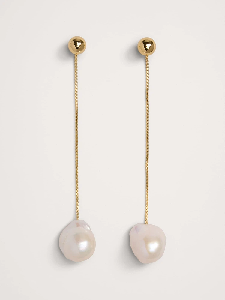 Telaio Chain & Pearl Earrings by Aureus + Argent