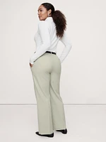 High-Rise Modern Straight Wool Pant