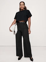 High-Rise Wide-Leg Wool Pant