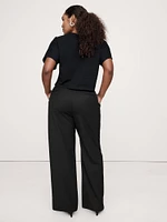 High-Rise Wide-Leg Wool Pant