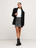 Merino Jacquard Sweater Mini Skirt