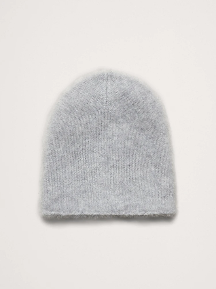 Brushed Wool-Cashmere Beanie