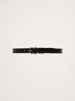 Topstitched Leather Belt