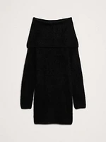 Oversized Fuzzy Alpaca-Blend Sweater Dress