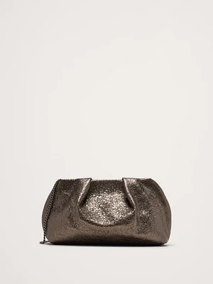 Mini Riviera Metallic Leather Clutch