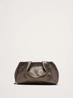 Mini Riviera Metallic Leather Clutch