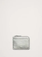 Metallic Leather Mini Wallet