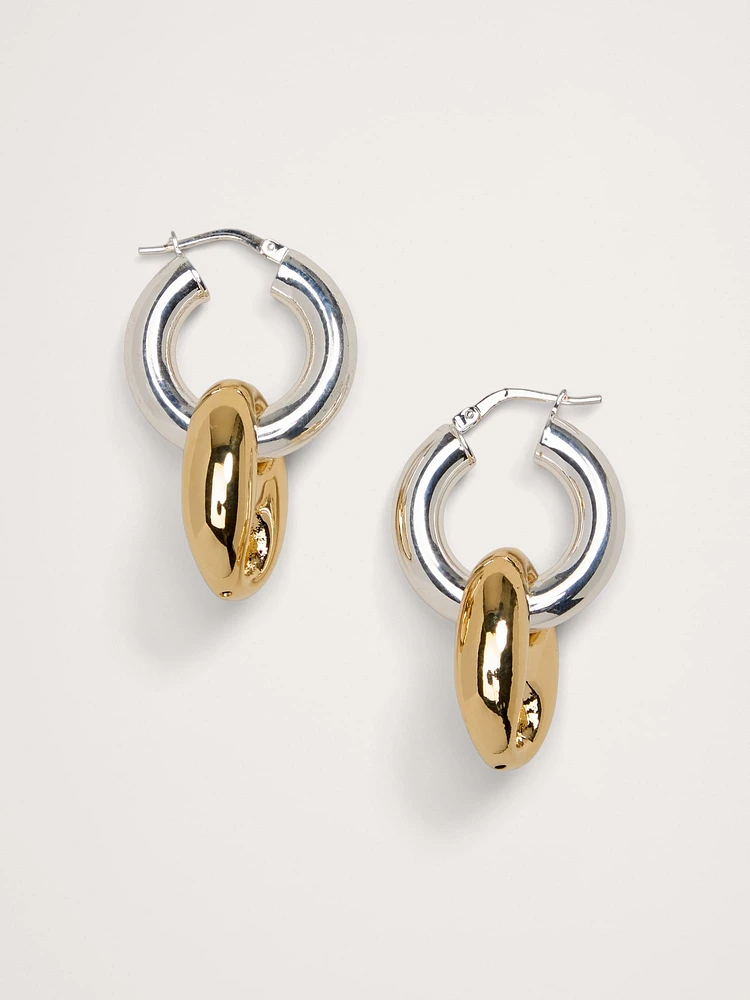 Mariner Link Mini Hoop Earrings by Aureus + Argent