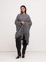 Alpaca-Wool Bouclé Wrap